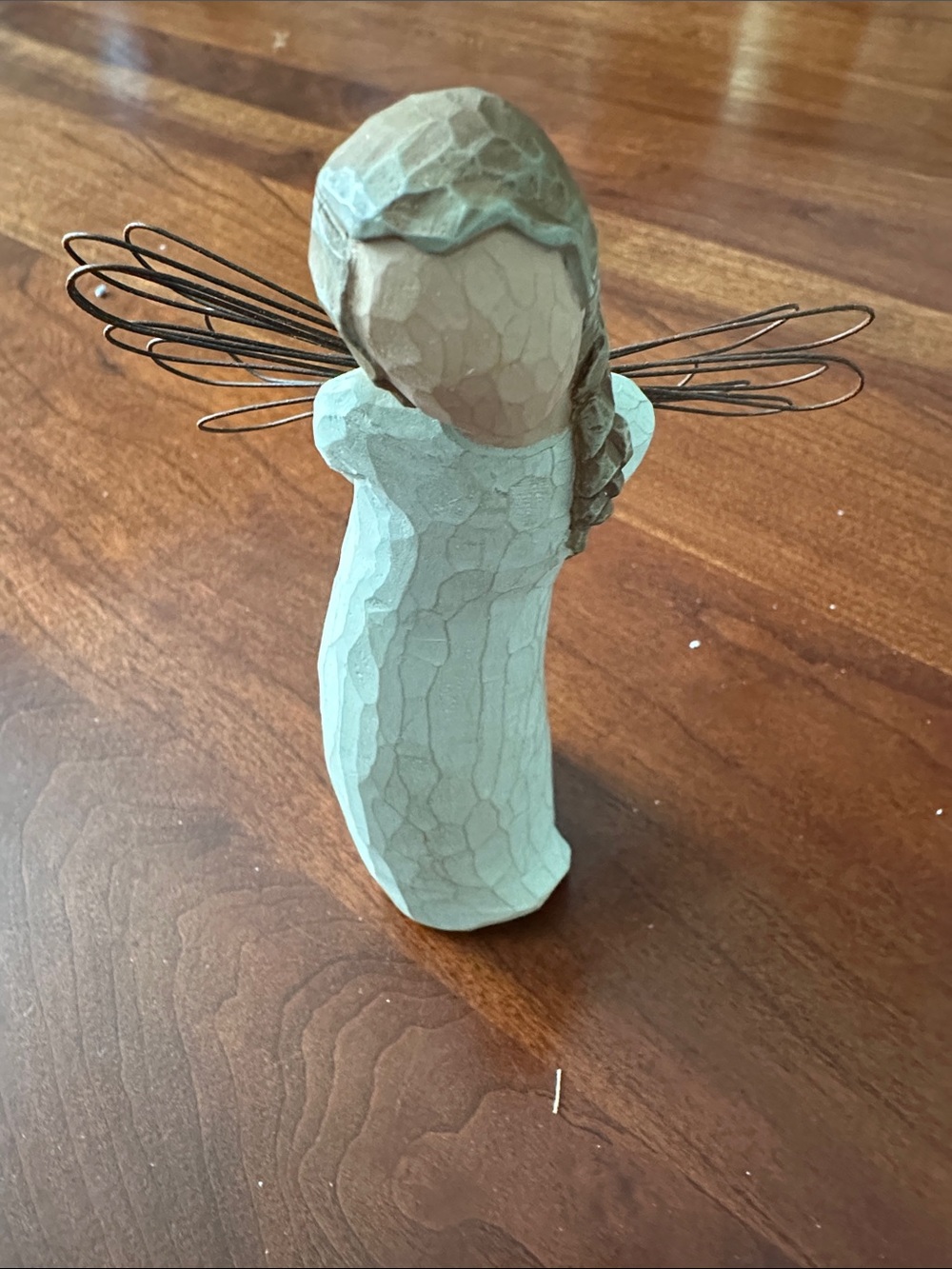 Willow Tree Thank You Wooden Angel Figurine with Wire Wings